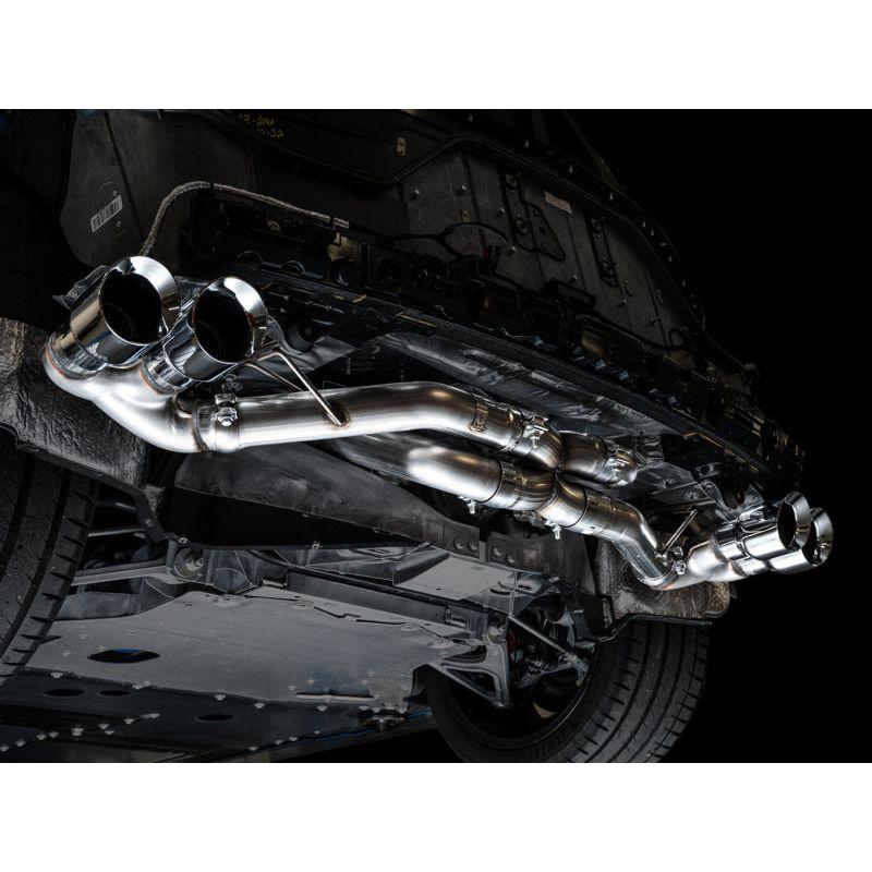 AWE Tuning 2020 Chevrolet Corvette (C8) Track Edition Exhaust - Quad Chrome Silver Tips